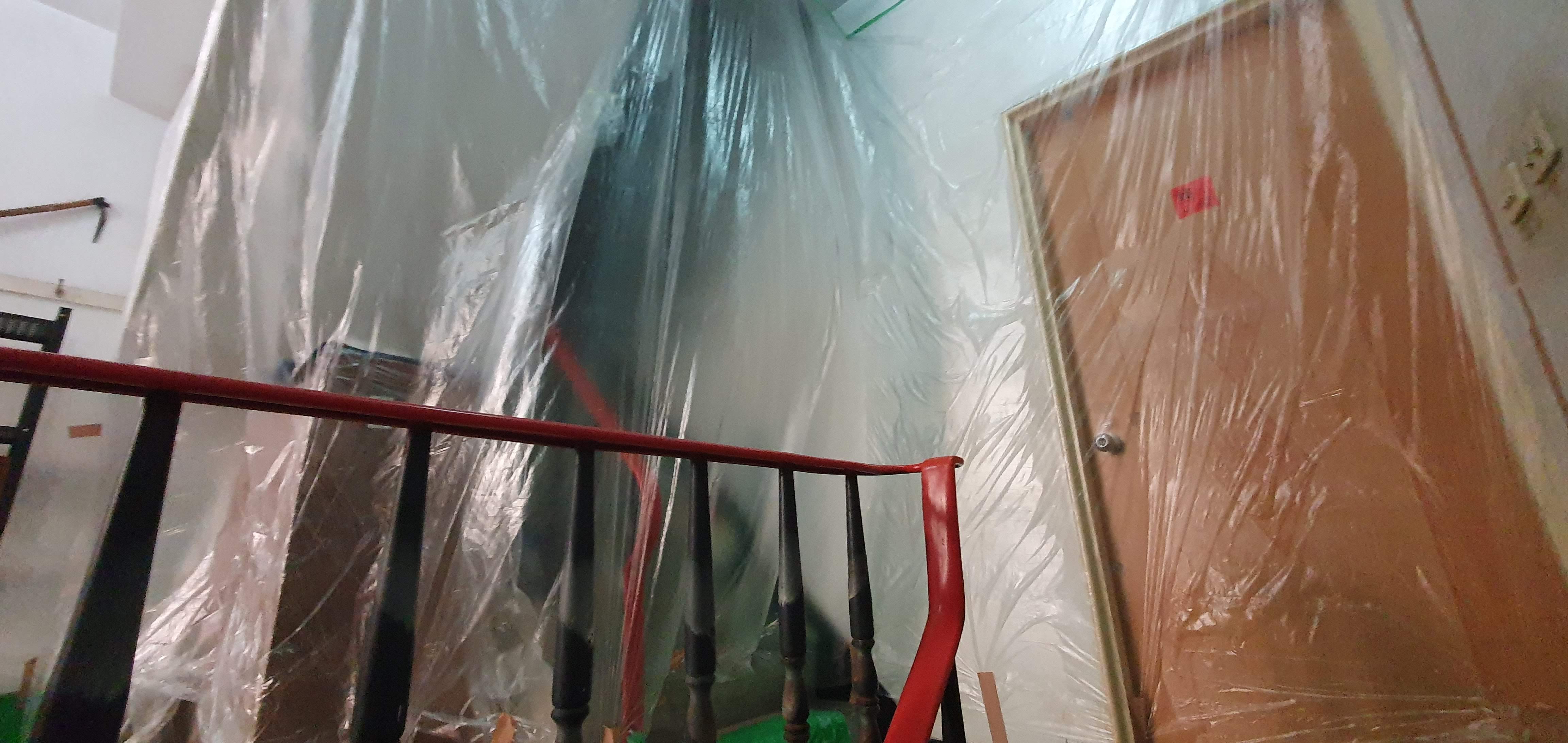 施工中│防護配套，粉塵不亂飛